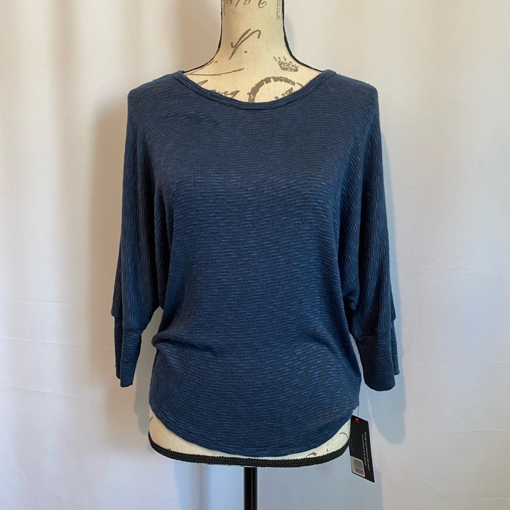 Women's Blue Crew Neck Sweater